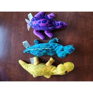 24k Fantasaurs lot Stegosaurus/Iguanodon/Sauropod plush